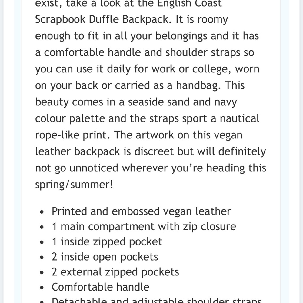 Beige Nautical Backpack with Rope Accents - Picture 10 of 12